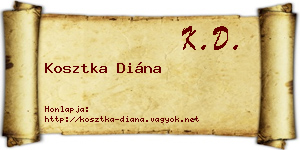 Kosztka Diána névjegykártya