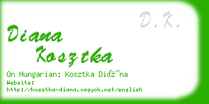 diana kosztka business card